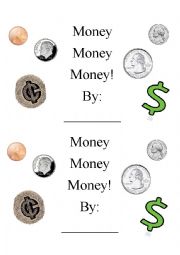 English Worksheet: Money Booklet