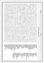 English Worksheet: 50 states of the USA