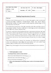 English Worksheet: 9th form Full term test 1