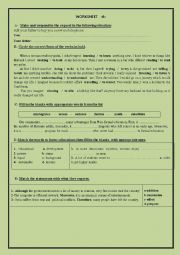 English Worksheet: Testing