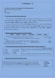English Worksheet: Testing