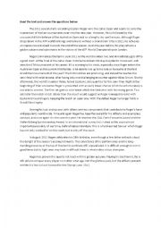 English Worksheet: roger federer reading