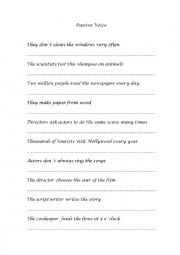 English Worksheet: Passive Voice