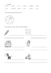 English Worksheet: Revision Test