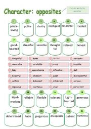 English Worksheet: Describing People opposites