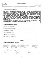 English Worksheet: Revision for the test