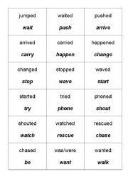 Present tense - past tense  - Continuous chain - activity