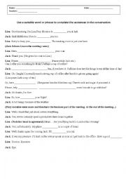 English Worksheet: welcoming a visitor