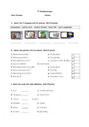 English Worksheet: worksheet