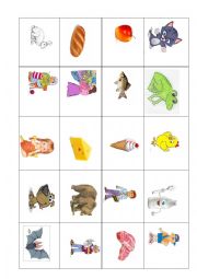 English Worksheet: Bingo Game