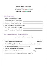 English Worksheet: Present Perfect