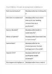English Worksheet: Conversation game