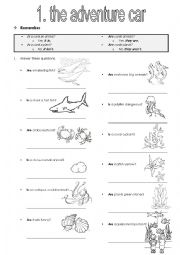 English Worksheet: Adventture car