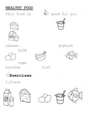 English Worksheet: HEALTHY FOOD