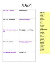 English Worksheet: Jobs: description