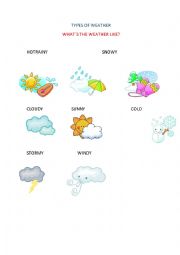 English Worksheet: Weather