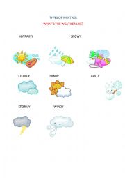 English Worksheet: Weather