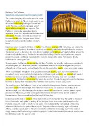 English Worksheet: Building of the Parthenon