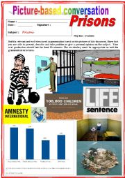 English Worksheet: Picture based conversation. Prisons. (Debating) 33/