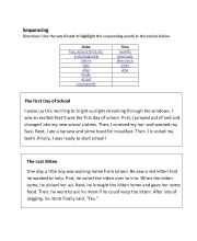 English Worksheet: sequence 