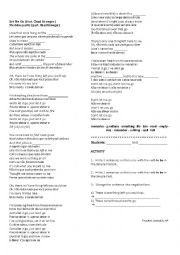 English Worksheet: Song Class - Let Me Go (feat. Chad Kroeger)