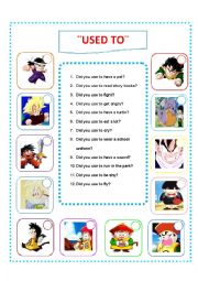 English Worksheet: Used to