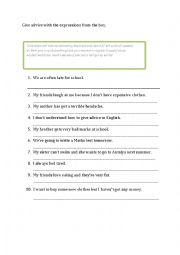 English Worksheet: Should/Shouldnt semi-controlled activity