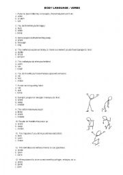 English Worksheet: BODY LANGUAGE