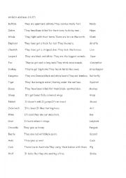 English Worksheet:  animal guessing