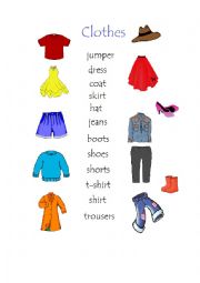 English Worksheet: Clothes