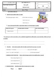 English Worksheet: mid term test 2 3rd form listening comprehension