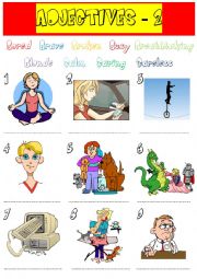 English Worksheet: adjectives - 2