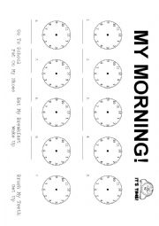 English Worksheet: Clocks Sheet