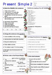 English Worksheet: Present Simple 2