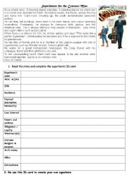 English Worksheet: Superman ID