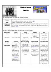 English Worksheet: No ordinary family trailer