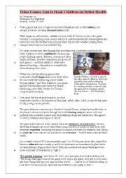 English Worksheet: Video games 