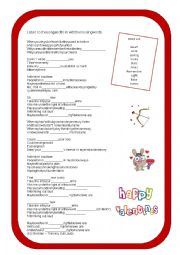 English Worksheet: Thinking Out Loud - Valentines Song