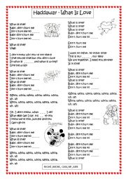 English Worksheet: Song for Saint Valentine - What is love, Haddaway
