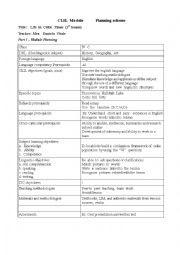 English Worksheet: Clil  project
