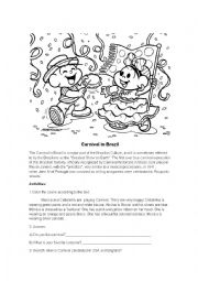 English Worksheet: Carnival