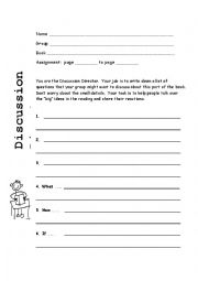 Literature Circle Role Sheets