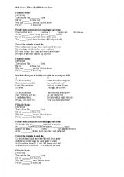 English Worksheet: Nick Cave - Where the Wild Roses Grow