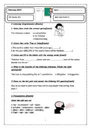 English Worksheet: Mid-term test 2(Tunisian students)