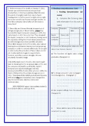 English Worksheet: proposed bac test