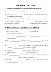 English Worksheet: Past Simple and Past Perfect