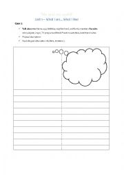 Personal information worksheet