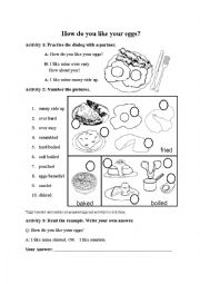 English Worksheet: How Do You Like Your Eggs