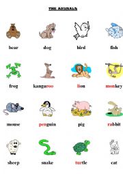 Animals - ESL worksheet by nuvico