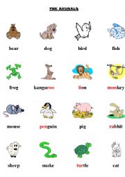 Animals - ESL worksheet by nuvico Animals - ESL worksheet by nuvico